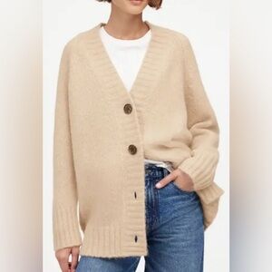 Madewell Tan Button-Up Cardigan